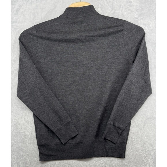 G/Fore G4 Golf Sweater 1/4 Zip Charcoal Gray Wool Blend GFORE Men's Small S NWT - Picture 2 of 6